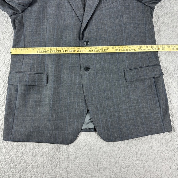 Men's Italian Gray Suit 52L Classic Style 2-Button 2-Piece LUBIAM Wool Suit - Picture 11 of 16